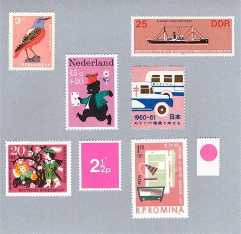 Pink Post Day Postage Stamp Design Postage Stamps Lei National Pink