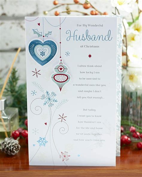 husband christmas card featuring romantic message ebay
