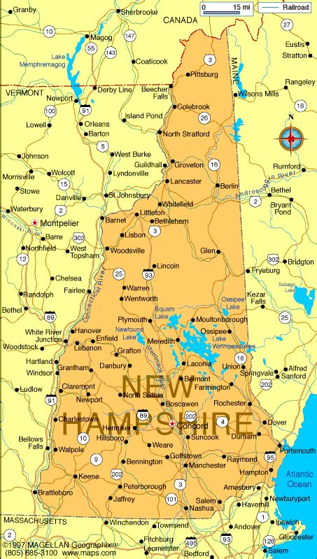 New Hampshire Map Infoplease