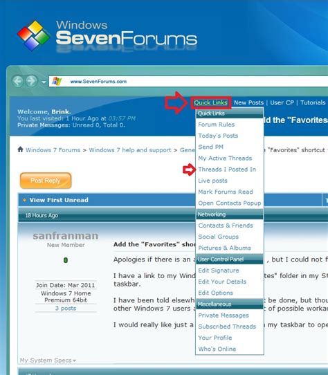 Add The Favorites Shortcut To Taskbar Solved Windows 7 Help Forums