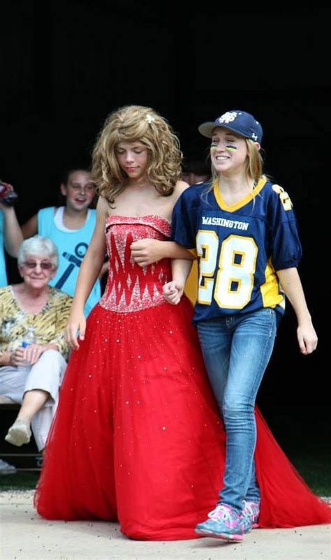 Boy Dressed As Girl For Womanless Beauty Pageant