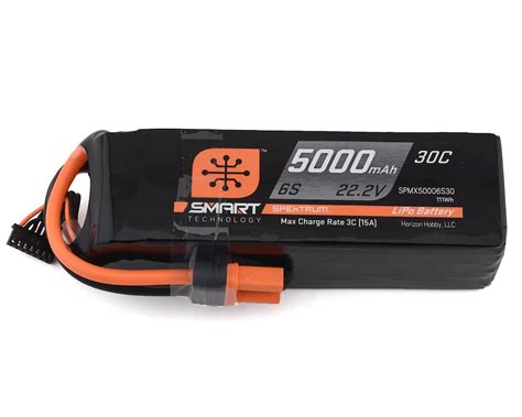 Spektrum Rc 6s Smart Lipo Battery Pack Wic5 Connector 222v5000mah