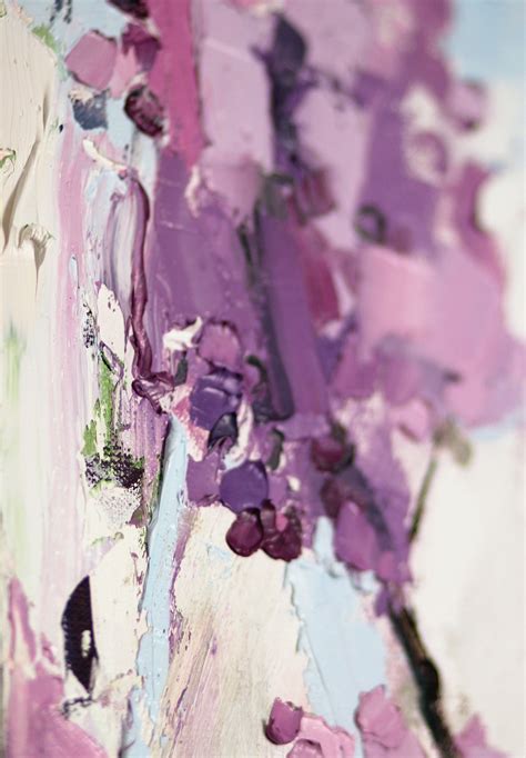 Abstract Lilac Painting Floral Original Painting Blooming Etsy