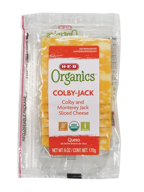 H E B Organics Colby Jack Cheese Slices Shop Cheese At H E B