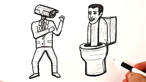 Skibidi Toilet Titan Cameraman Vs Titan Tb Man Coloring Pages Drawing