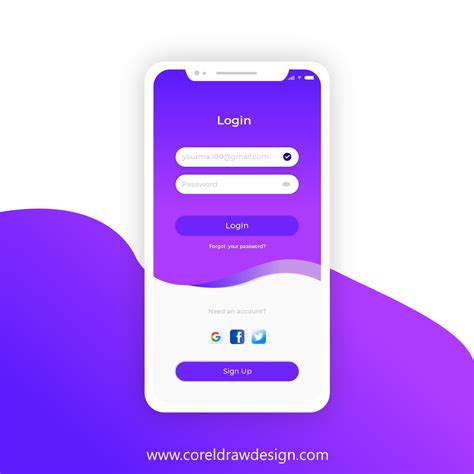 Mobile App Login Page Ui Design Creative Form Ideas Gambaran