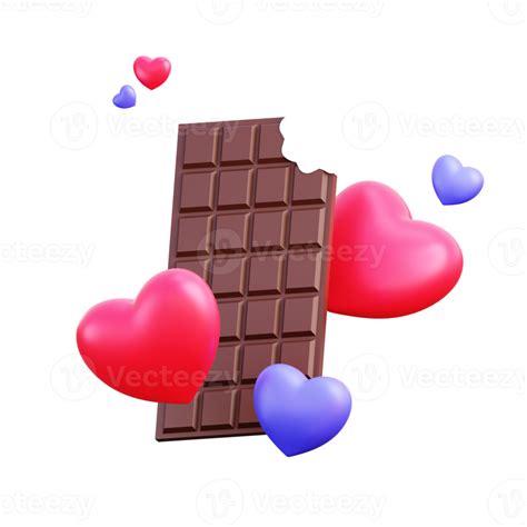 3d Valentine Chocolate Love Object 9269458 Png