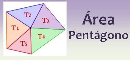Para descobrir a área total, multiplique a área do triângulo menor por 10. Área del pentágono