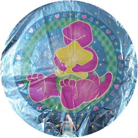 Barney 1st Birthday Foil Mylar Balloon 1ct