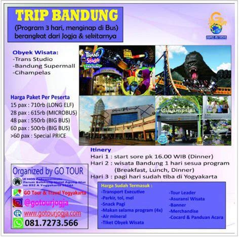 Brosur Paket Wisata Bandung Tempat Wisata Indonesia