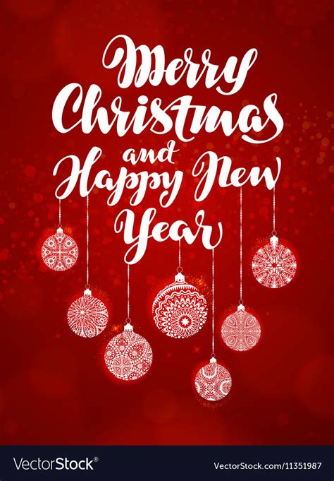 Merry Christmas And Happy New Year Banner Vector Image