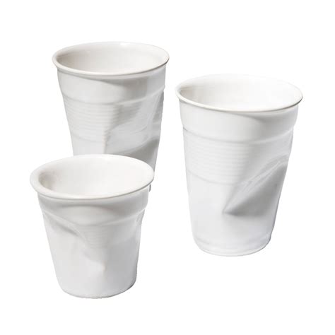 Crushed Cup Set Of 2 Cupping Set Ceramic Mugs Plastic Coffee Cups