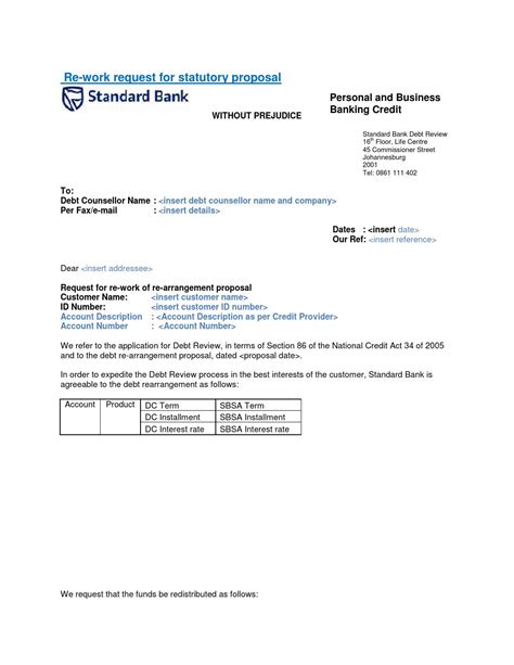 A corporate resolution to open a business bank account is a document that clearly shows the bank who has the authority to start an account on behalf of your corporation. Std bank proposal model rework request letter final by Debtfree DIGI - Issuu
