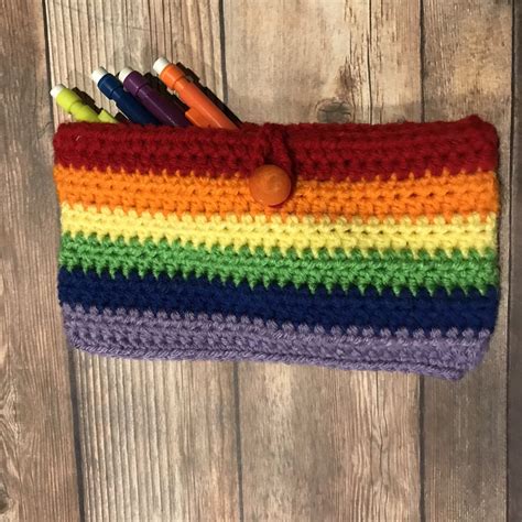 Free Crochet Pattern Rainbow Pencil Case Laptrinhx News