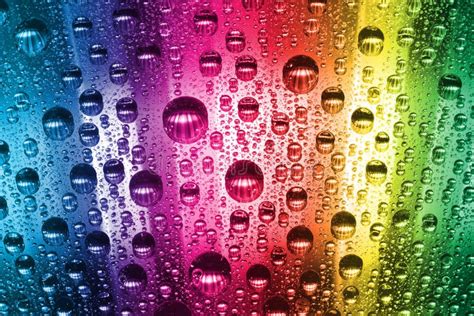 Colorful Water Drops Stock Photo Image 10093300