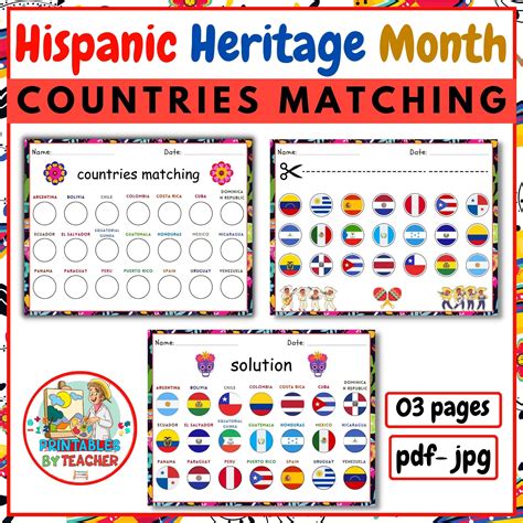 Hispanic Heritage Month Worksheets And Decor Hispanic Countries
