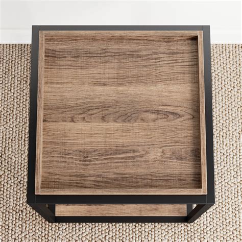Nathan James Nash Black Accent End Table Or Modern Side Table With