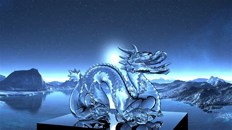 dragon, 3D, Refraction, Night Wallpapers HD / Desktop and ...
