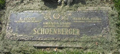 Amanda Lynn Schoenberger 1996 2003 Find A Grave Memorial