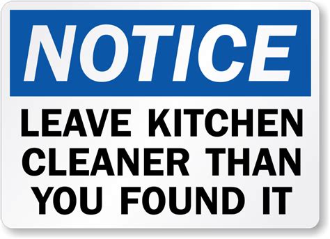 Keep Clean Signs
