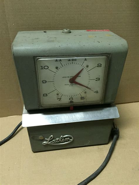 There are 1317 time card clock for sale on etsy, and they cost $20.61 on average. Lathem Time Clock Industrial Card Recorder Vintage | eBay