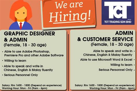 The employers using the service of the portal, should also post the result of selection in the portal, prior to posting the identical/same vacancy in the portal. Sabah Job Vacancy | Graphic Designer & Admin , Admin ...
