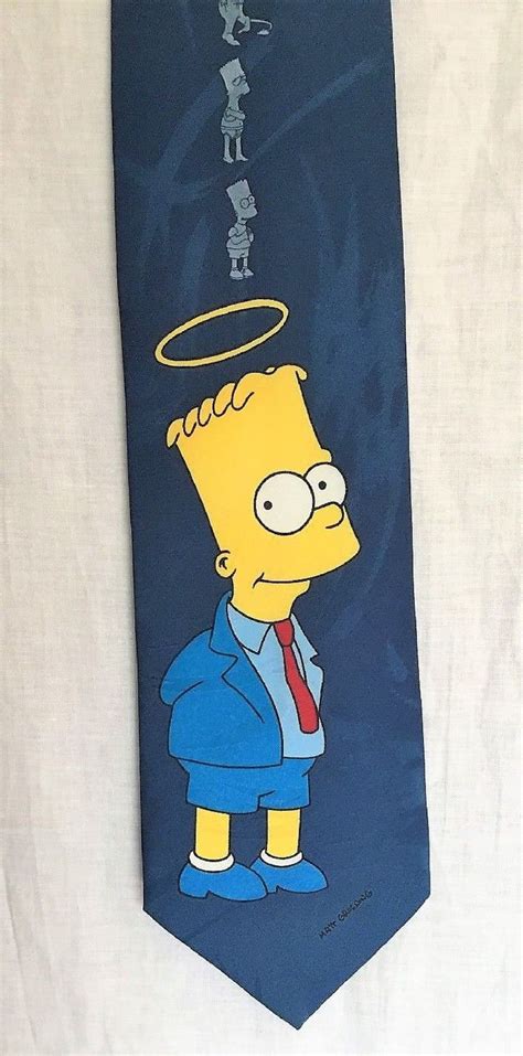 Bart Simpson Vintage Official Licensed Comedy Neck Tie Matt Etsy Uk