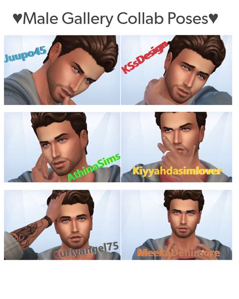 ♥male Gallery Collab Poses♥ Sims 4 Sims 4 Cas Sims Cc