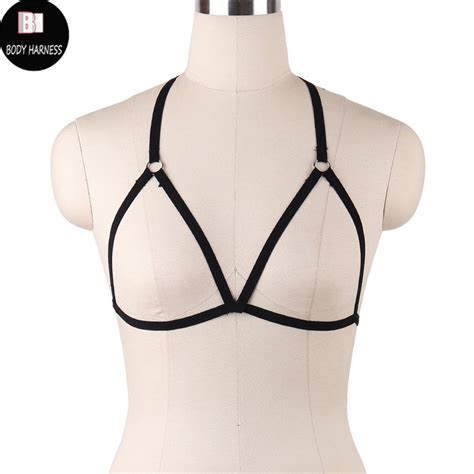 Sexy Women Body Harness Hollow Out Elastic Goth Cage Bra Bandage