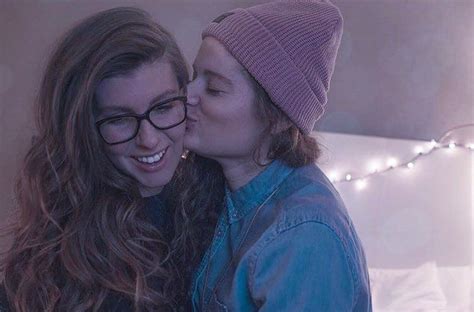 Chloe And Jodie Lesbians Kissing Cheek Couple Lesbians Kissing Lgbtq Couples