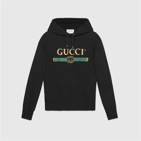 Embroidered Cotton Sweatshirt With Gucci Logo Gucci New Sweatshirts
