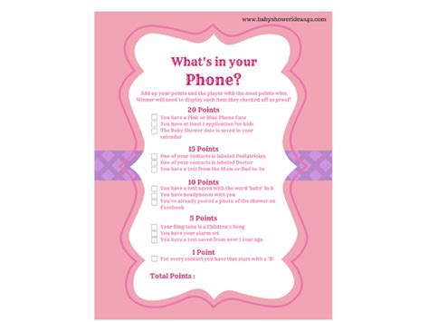 Check spelling or type a new query. FREE Printable Modern What's in your Phone Baby Shower ...