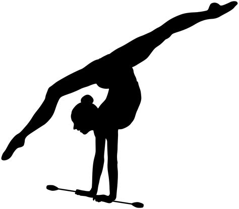 Silhouette Rhythmic Gymnastics Clip Art Gymnastics Png Download