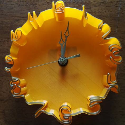 3d Printable Wavy Clock By Dan Keller Clock 3d Printing Prints