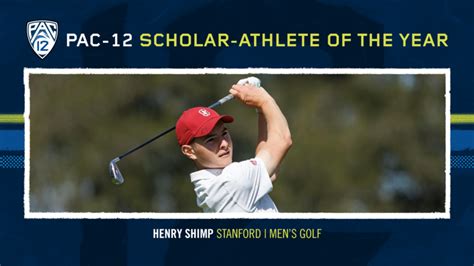 Stanfords Shimp Named Pac 12 Mens Golf Scholar Athlete Of The Year