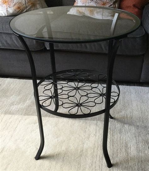 Liatorp side table, white, glass, 22 1/2x15 3/4. Ikea 'Klingsbo' Black Metal and Glass Side/Occasional Table Excellent Used Condition | in ...