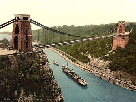 Clifton Suspension Bridge From The North East Cliffs Bristol England