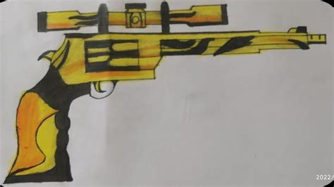 How To Draw M500 Shooting Garena Free Fire Gun Durgesh Inventus Youtube