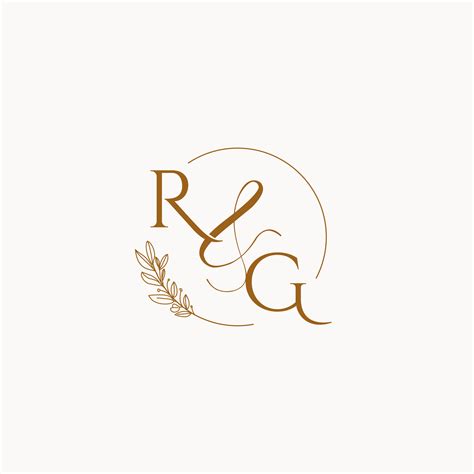 Rg Initial Wedding Monogram Logo 10253952 Vector Art At Vecteezy