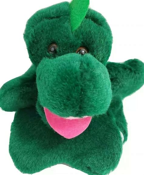 Green Dragon Hand Puppet Plush Fantasy Mythical Character 8 10” 1970 Now