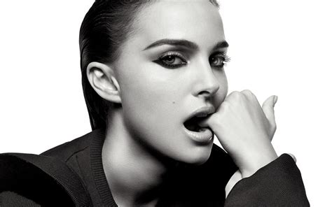 Fond Décran Natalie Portman Brunette Visage Maquillage Noir Et
