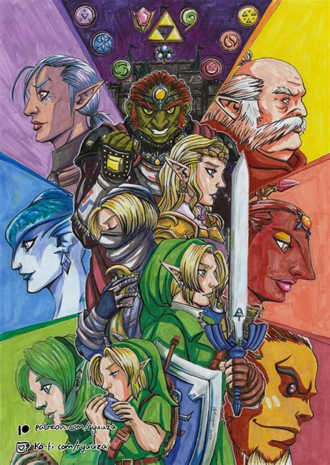 The Legend Of Zelda Ocarina Of Time Original Artwork Ryuuzas Ko