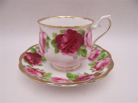 1930s Royal Albert English Bone China Old English Rose Teacup And Saucer Second Wind Vintage