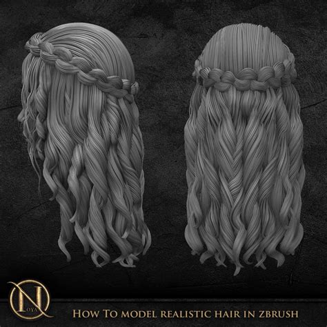 How To Model And Sculpt Realistic Hair In Zbrush Tutorial Noya