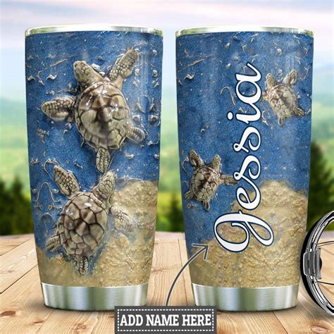 Turtle Ceramic Sea Personalized Tumbler TeeUni