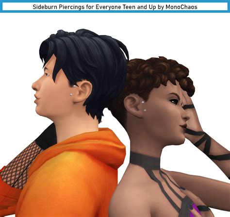 Sideburn Piercings For Everyone Teen And Up By Monochaos Monochaoss