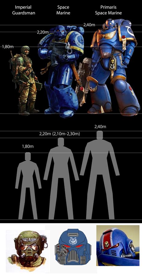 Size Comparison Imperial Guardsman Vs Space Marine Vs