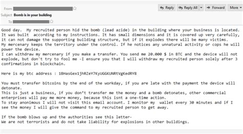 Bomb Threat Emails Extortion Gets Physical Cybrary