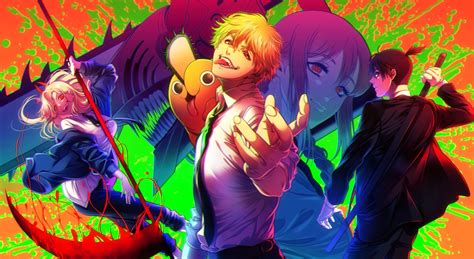 1280x700 Anime Chainsaw Man 4k Colorful Poster 1280x700 Resolution