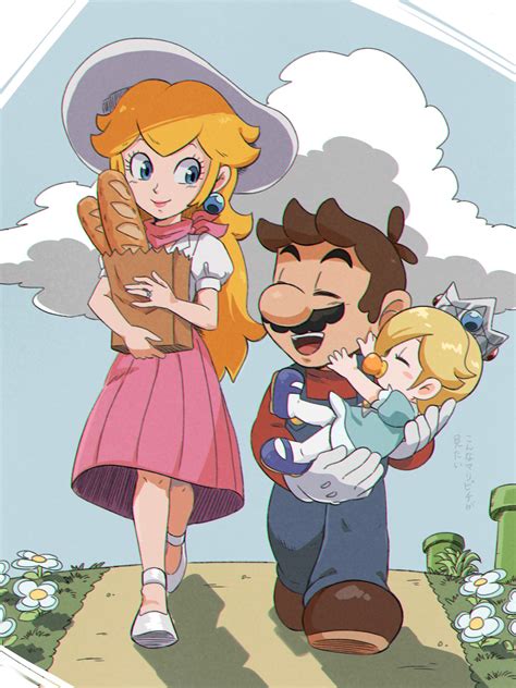 Princess Peach Mario Princess Peach And Baby Rosalina Mario And 1